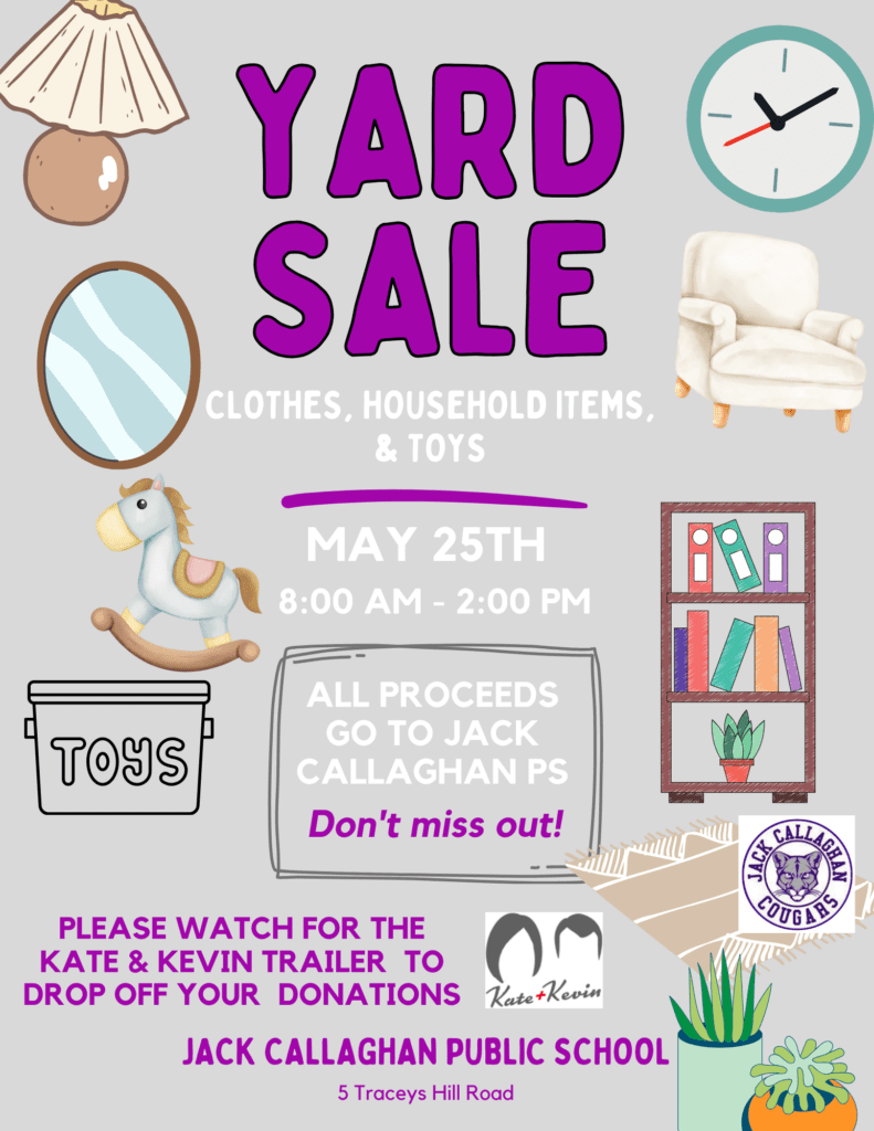 MAY 25TH YARD SALE 